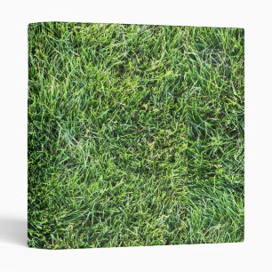 Funny green grass real photo texture pattern fun binder