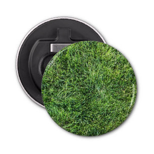 Funny green grass real photo texture pattern fun bottle opener