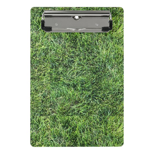 Funny green grass real photo texture pattern fun mini clipboard (Front)