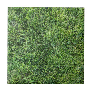 Funny green grass real photo texture pattern fun tile