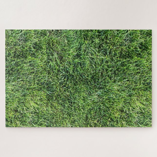 Funny green grass texture pattern real photo fun jigsaw puzzle (Horizontal)