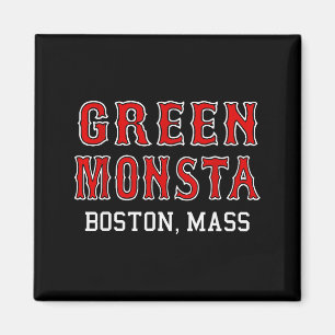 Funny Green Monstah Boston M New England  Magnet