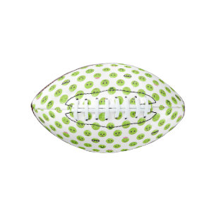 Funny Green Peas Emoticon Face Healthy Vegetables Football