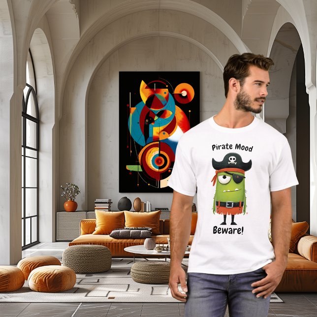 Funny Green Quirky Pirat Original Humour Design T-Shirt (Creator Uploaded)