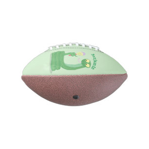Funny green snake with maraca cartoon football
