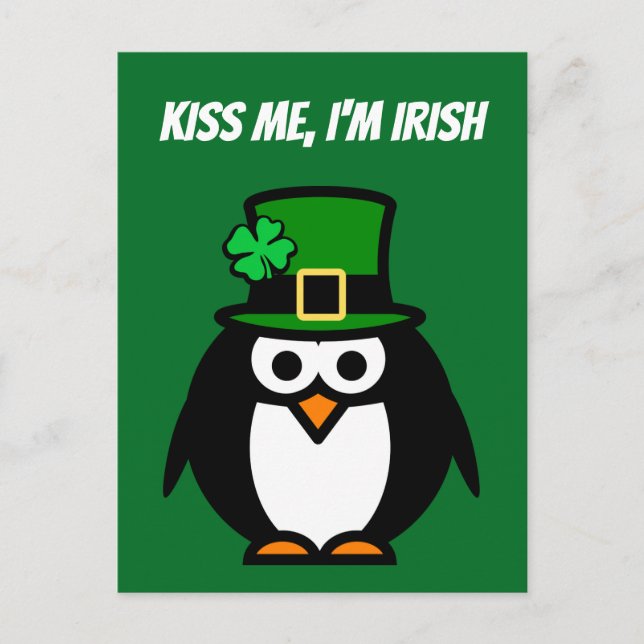 Funny green St Patricks Day party postcards (Front)