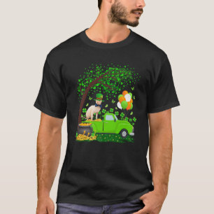 Funny Green Truck Shamrock Leaf Sphynx Cat St Patr T-Shirt