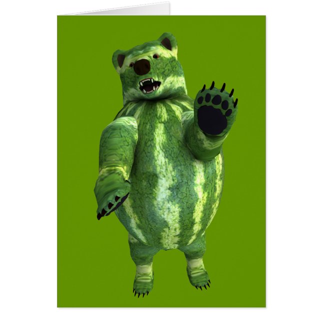 Funny Green Watermelons Bear (Front)