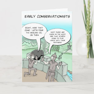 Funny Greeting Card: Early Conservationists Card