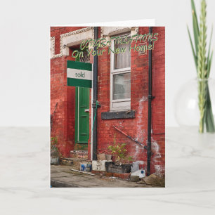 Funny greetings card moving home