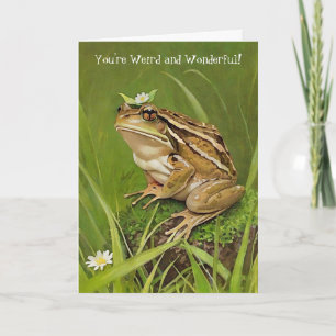 Funny Grenouille bizarre Ami mignonne Humour Carte