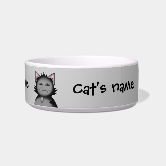 Funny grey cats bowl (Right)