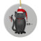 Funny grey Christmas kitty