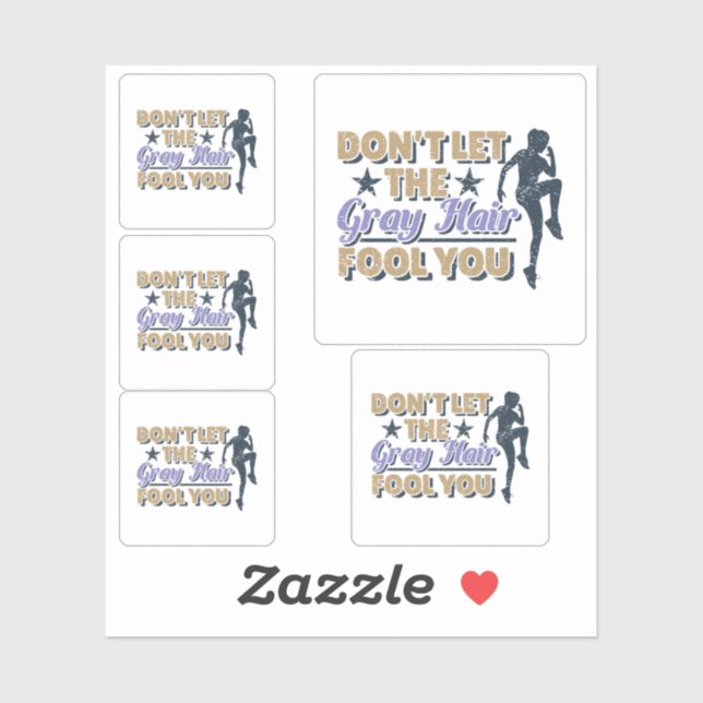 Funny Grey Hair Running Quote - Older Runner (Sheet)