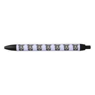 Funny Grey Pitbull Puppy Dog Ink Pen
