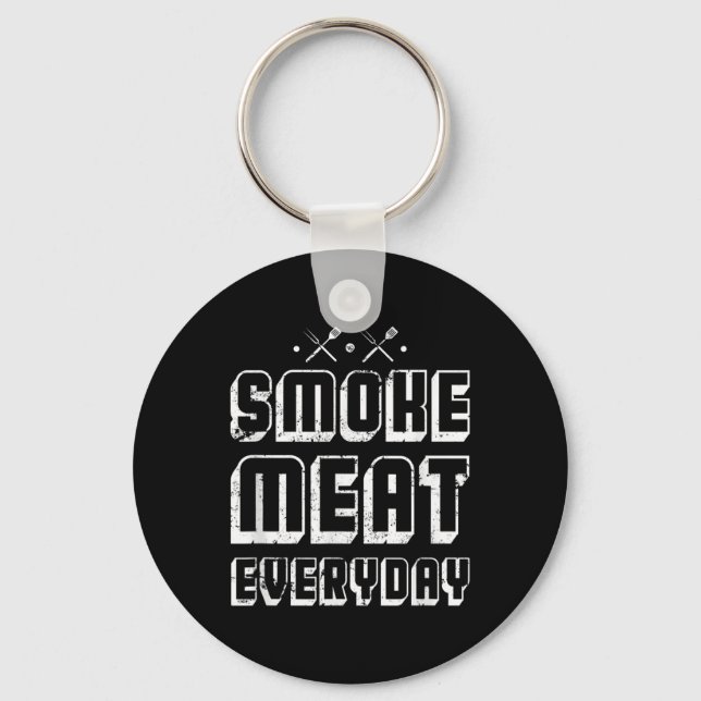 Funny Grill Bbq Chef Gift Idea Barbecue  Keychain (Front)