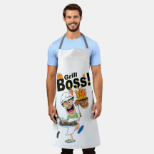 Funny "Grill Boss" BBQ Apron