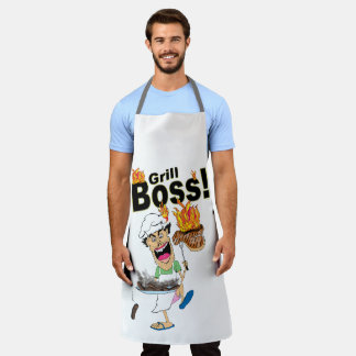 Funny "Grill Boss" BBQ Apron
