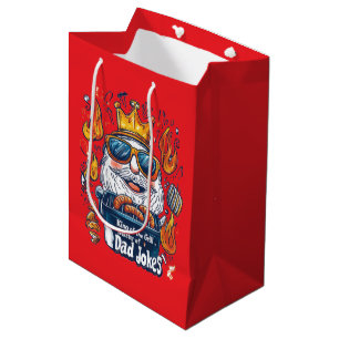 Funny grill king Dad jokes Medium Gift Bag