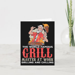 Funny Grill Master Bbq Lovers Foodies Chef Smoked  Card