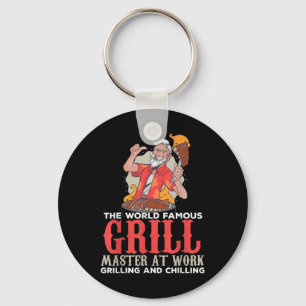 Funny Grill Master Bbq Lovers Foodies Chef Smoked  Keychain