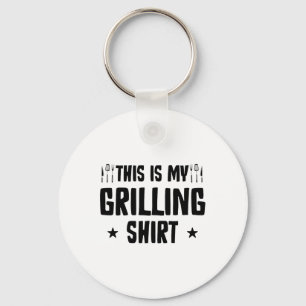 Funny Grilling Byrbecue Bbq Griller Smoker Pitmast Keychain