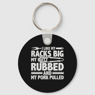 Funny Grilling Pork Rub Smoking Bbq Meat Smoker  Keychain