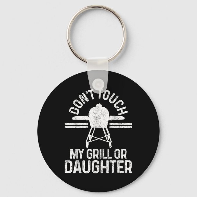Funny Grillmaster Bbq Grill Chef Gift  Keychain (Front)