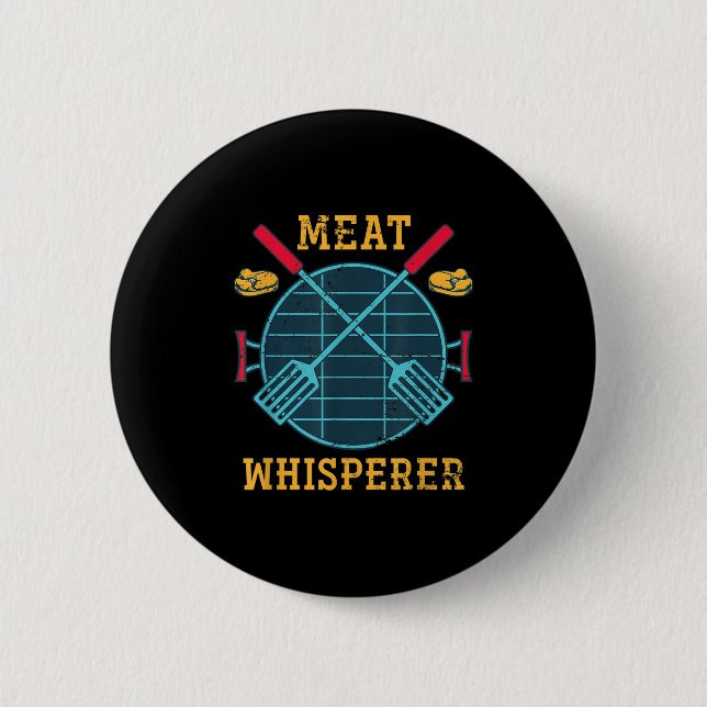 Funny Grillmaster Smoked Meat Steak Lover Bbq Gift 2 Inch Round Button (Front)
