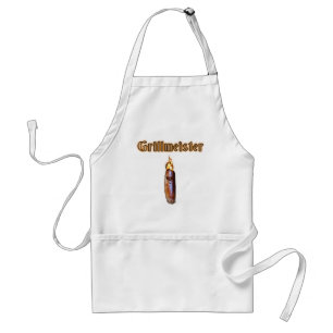 Funny Grillmeister & Burning Sausage BBQ Apron