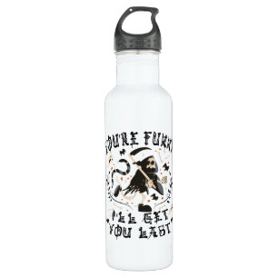 Funny Grim Reaper Skeleton Halloween Costume 710 Ml Water Bottle