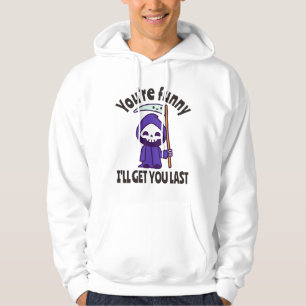 Funny Grim Reaper Skeleton Halloween Costume Hoodie