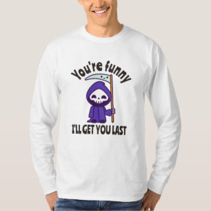 Funny Grim Reaper Skeleton Halloween Costume T-Shirt
