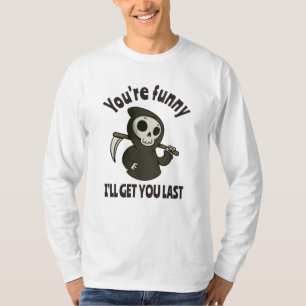 Funny Grim Reaper Skeleton Halloween Costume T-Shirt