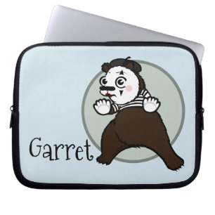 FUNNY GRIZZLY BEAR MIME LAPTOP SLEEVE