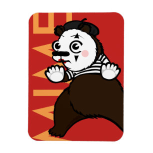 FUNNY GRIZZLY BEAR MIME VERTICAL MAGNET