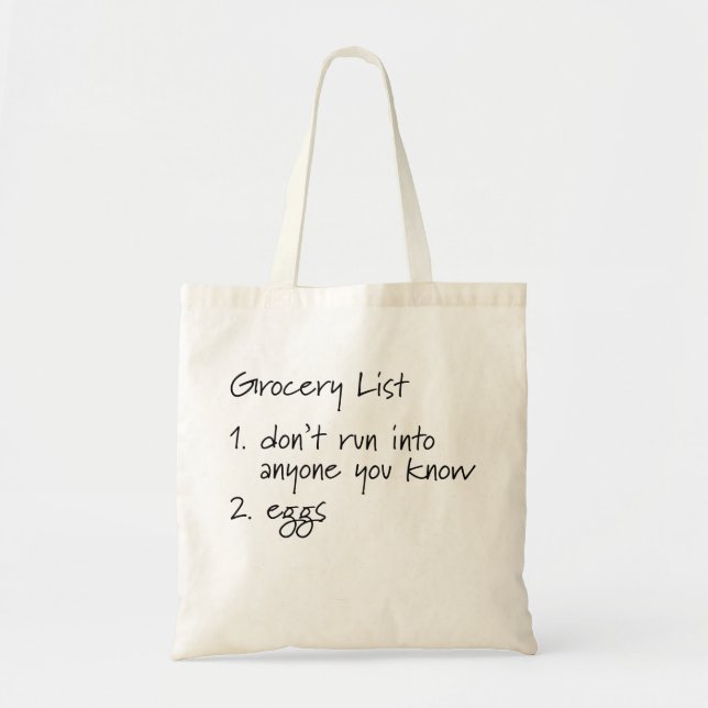 Funny Grocery Tote Bag (Front)