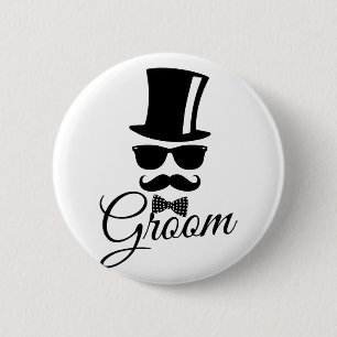 Funny groom  2 inch round button