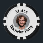Funny Groom Face Bachelor Party Poker Chips<br><div class="desc">Make your bachelor party unforgettable with our Custom Groom Face Bachelor Party Poker Chips. These unique poker chips are the perfect addition to your night of fun and games, offering a personalized touch that celebrates the groom in style. Crafted with high-quality materials, these chips are not just a game accessory...</div>