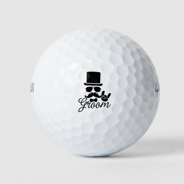 Funny Groom Gift for Bachelor Party & Wedding Golf Balls (Front)
