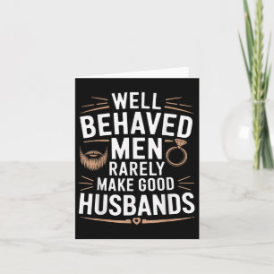 Funny Groom Men Husband Wedding  Card