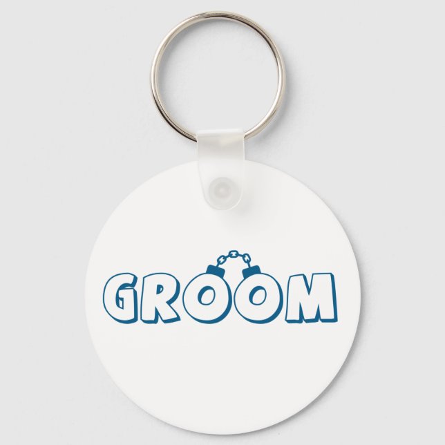 Funny groom text keychain (Front)