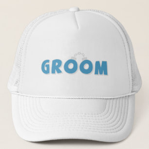 Funny groom text trucker hat