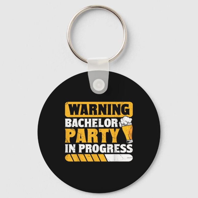 Funny Groom Wedding Bachelor Party _1  Keychain (Front)