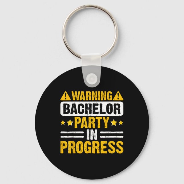 Funny Groom Wedding Bachelor Party _5  Keychain (Front)