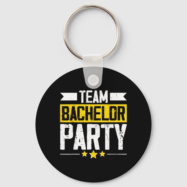 Funny Groom Wedding Bachelor Party Keychain (Front)