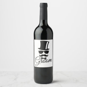 Funny groom wine label