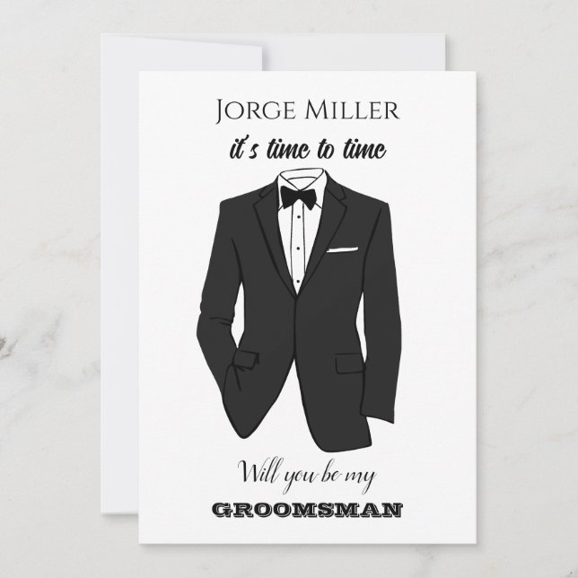 Funny Groomsman  Invitation (Front)