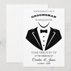 Funny Groomsman  Invitation