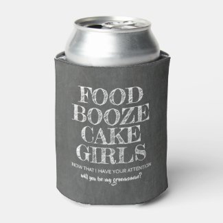 Funny Groomsman Proposal Can Cooler